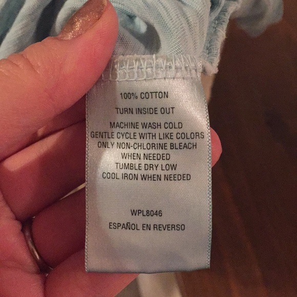 SOLD! Style & Co Aqua Boho Blouse, L - Picture 5 of 5